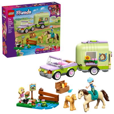 LEGO 42695 FRIENDS - HORSE AND BABY FOAL TRAILER - Toyworld Frankston