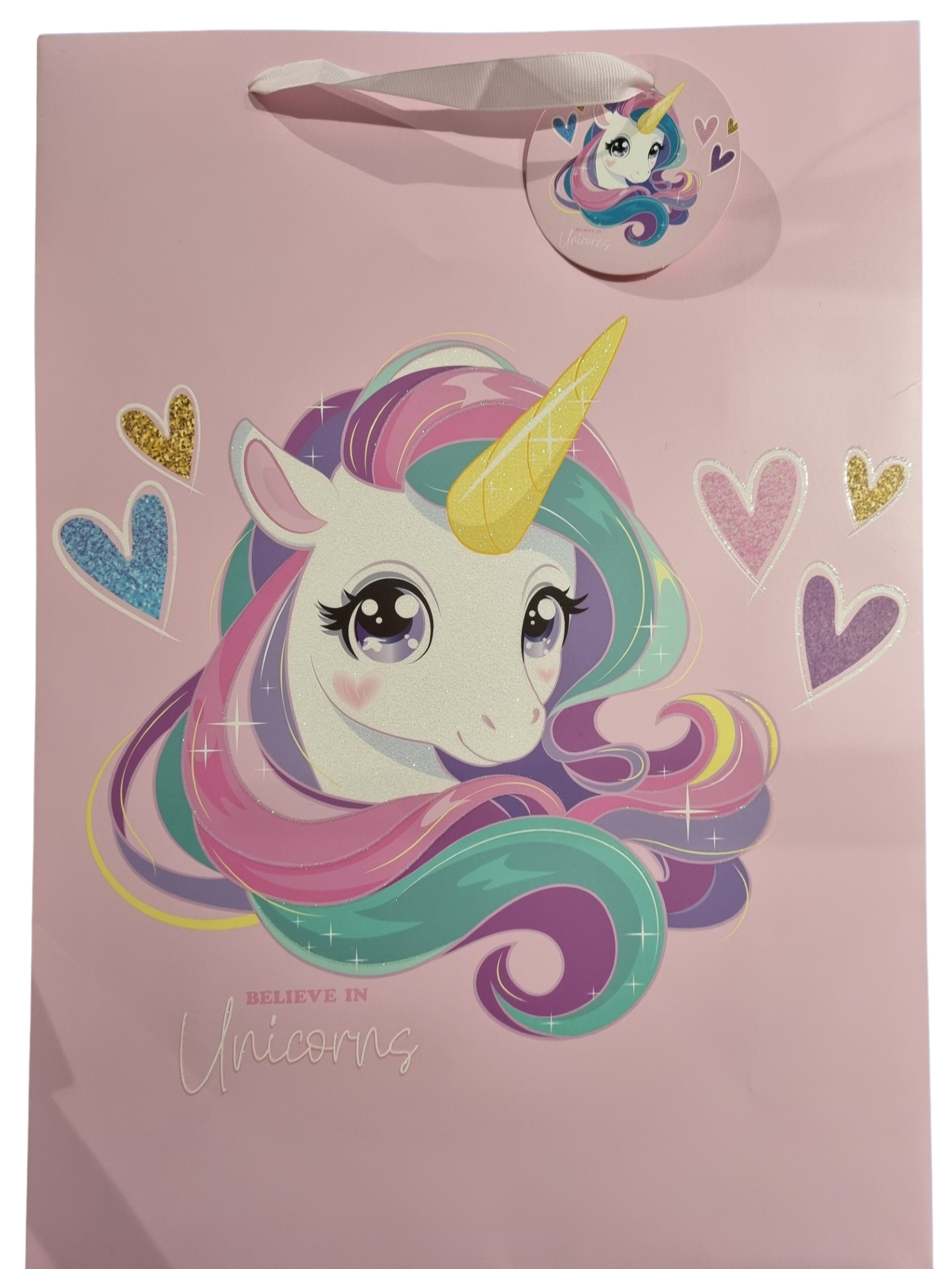 GIFT BAG LARGE - UNICORNS 38471 - BELIEVE IN UNICORNS
