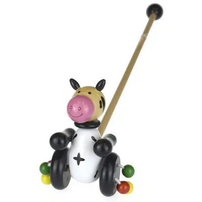KAPER KIDZ PUSH ALONG WOODEN COW