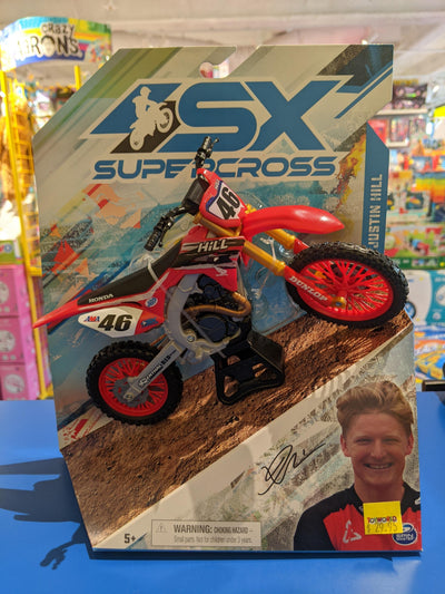 SUPERCROSS 1:10 DIE CAST COLLECTOR MOTORCYCLE - 46 JUSTIN HILL - Toyworld Frankston