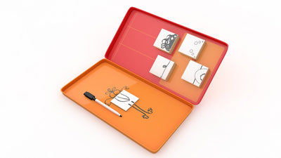 THE PURPLE COW TRAVEL TIIN GAME - MAGNETIC  DOODLE A DROODLE - Toyworld Frankston