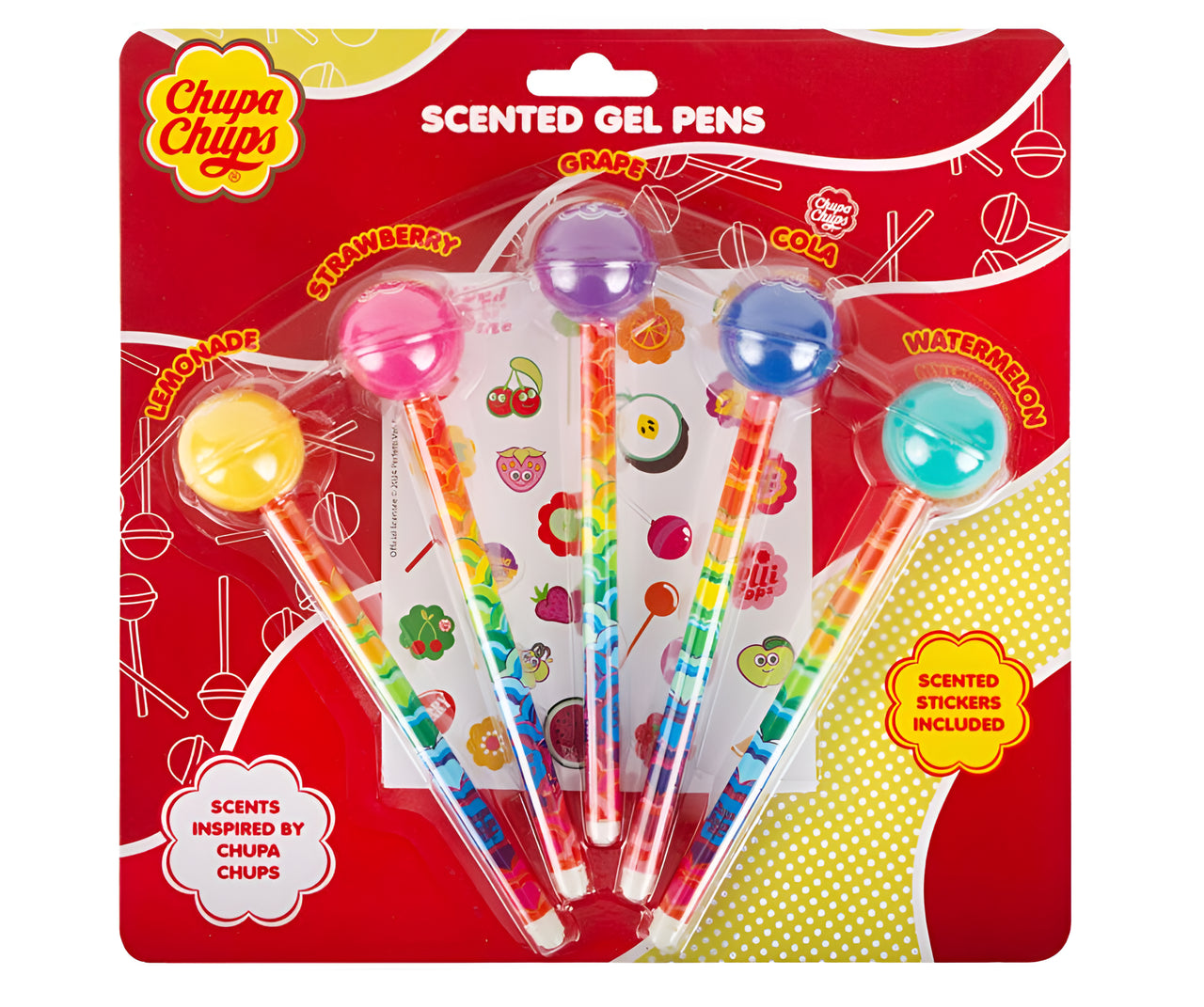 CHUPA CHUPS - SCENTED GEL PENS PACK OF 5 - Toyworld Frankston