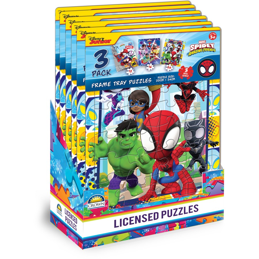MARVEL SPIDEY AND FRIENDS 3 PACK FRAME PUZZLES - Toyworld Frankston