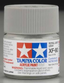 TAMIYA ACRYLIC PAINT MINI XF-80 ROYAL LIGHT GRAY - Toyworld Frankston