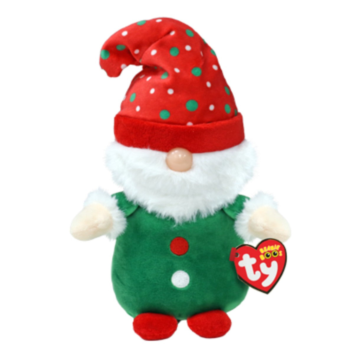 TY BEANIE BOO - CHRISTMAS - GNOLAN GREEN GNOME REGULAR - Toyworld Frankston