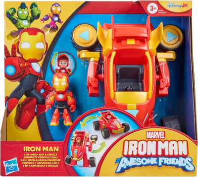 IRONMAN AWESOME FRIENDS - 2IN1 MECH SUIT AND VEHICLE - IRON MAN - Toyworld Frankston