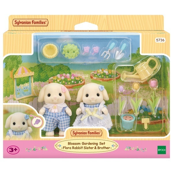 SYLVANIAN FAMILIES - BLOSSOM GARDENING SET - FLORA RABBIT SIBLING SET - Toyworld Frankston