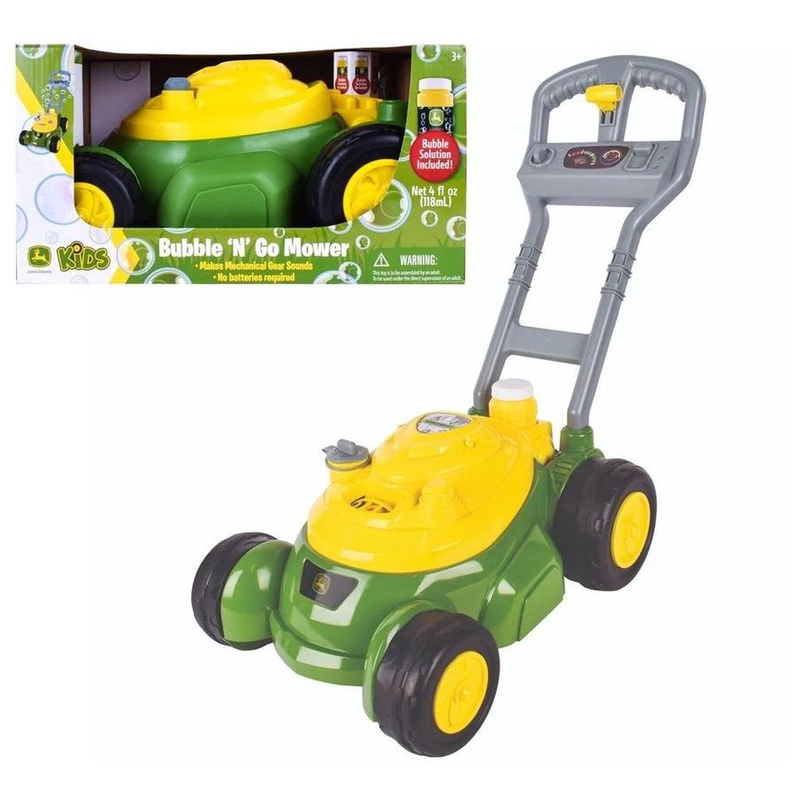 JOHN DEERE BUBBLE & GO MOWER & BUBBLE SOLUTION 118 ML - Toyworld Frankston