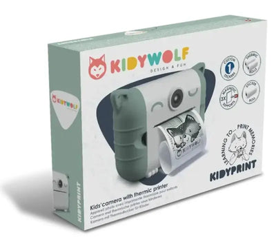 KIDYWOLF - KIDYPRINT KIDS CAMERA WITH THERMIC PRINTER - GREEN