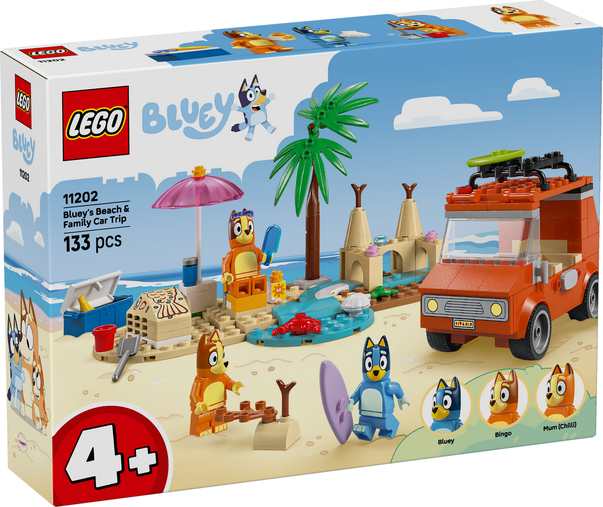LEGO 11202 BLUEY - BLUEY'S BEACH AND FAMILY CAR TRIP - Toyworld Frankston