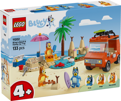 LEGO 11202 BLUEY - BLUEY'S BEACH AND FAMILY CAR TRIP - Toyworld Frankston