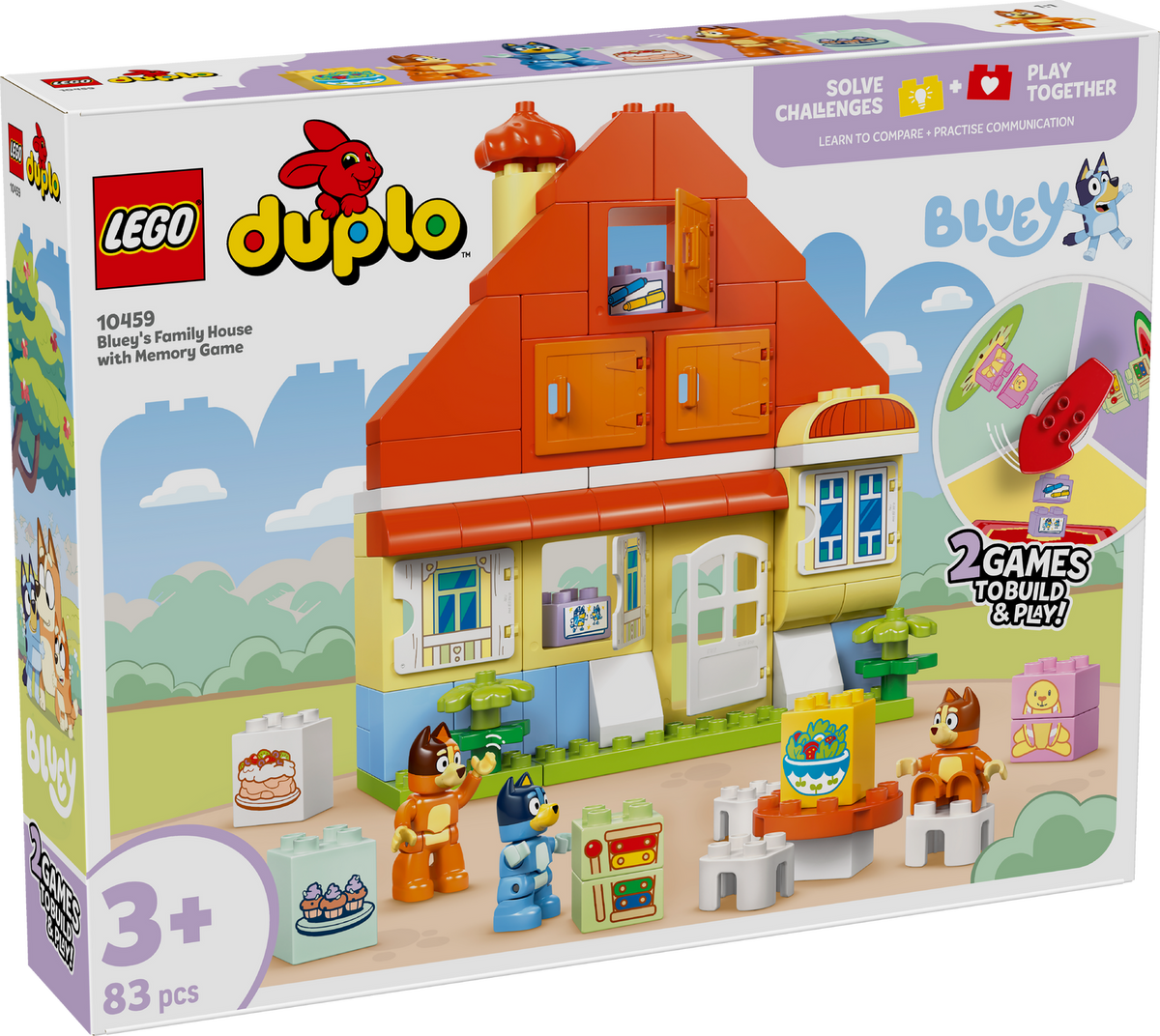 LEGO DUPLO 10459 - BLUEY'S FAMILY HOUSE WITH MEMORY GAME - Toyworld Frankston