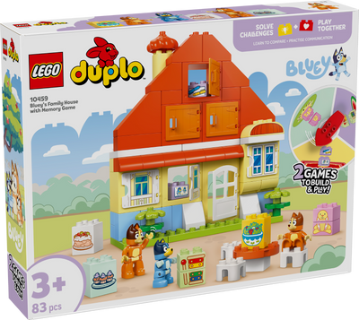 LEGO DUPLO 10459 - BLUEY'S FAMILY HOUSE WITH MEMORY GAME - Toyworld Frankston