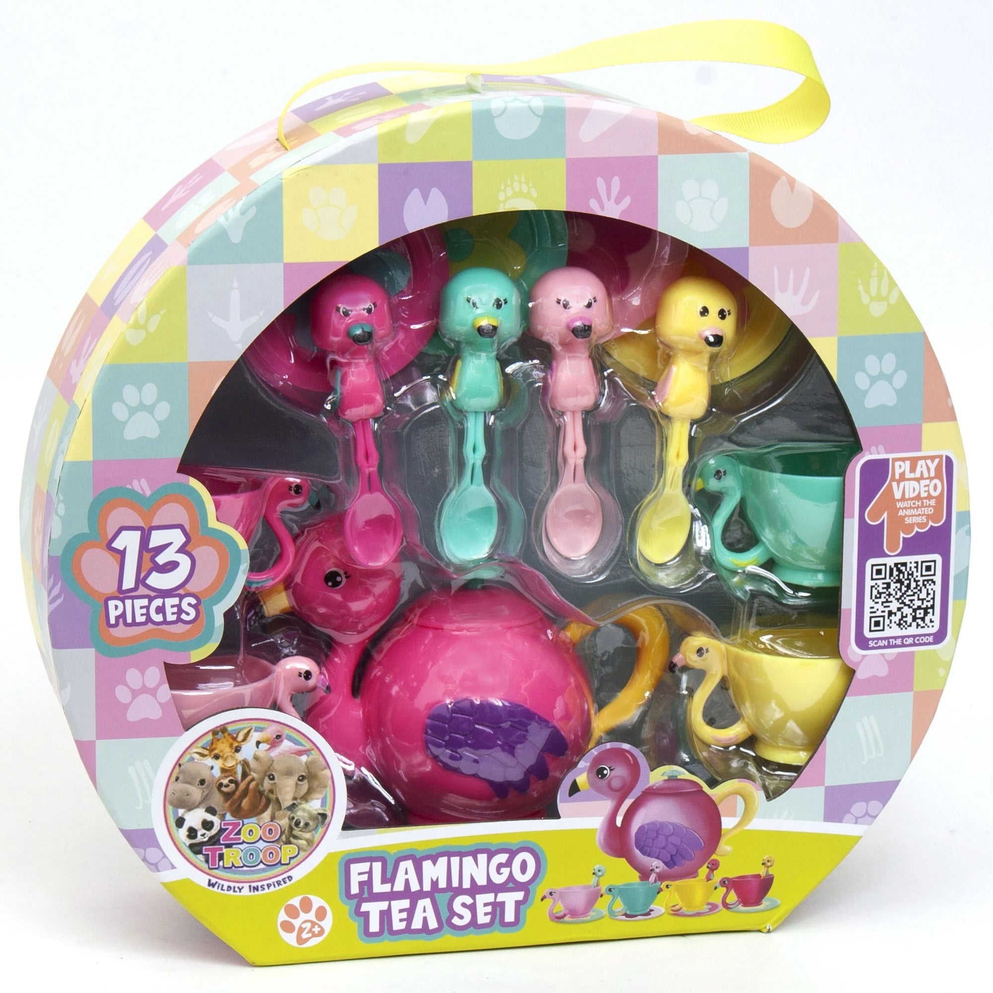ZOO TROOP FLAMINGO TEA SET 13 PC