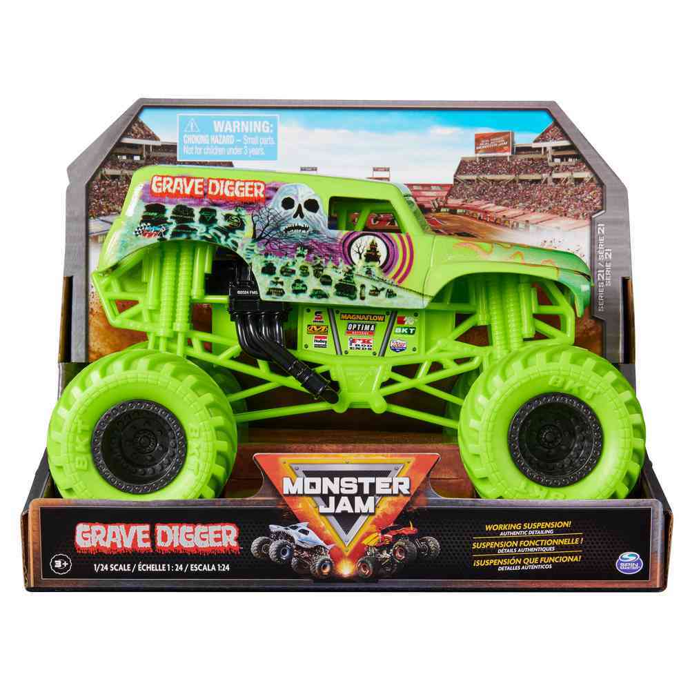 MONSTER JAM 1:24 DIECAST TRUCKS - GRAVE DIGGER