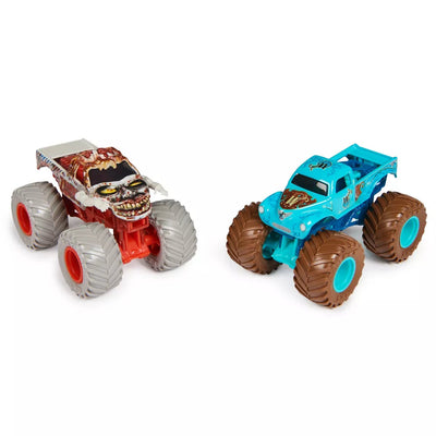 MONSTER JAM - 1:64 DIECAST TRUCKS 2PK - ZOMBIE VS WHIPLASH - Toyworld Frankston