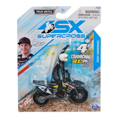 SUPERCROSS 1:24 DIE CAST MOTORCYCLE - RICKY CARMICHAEL 4