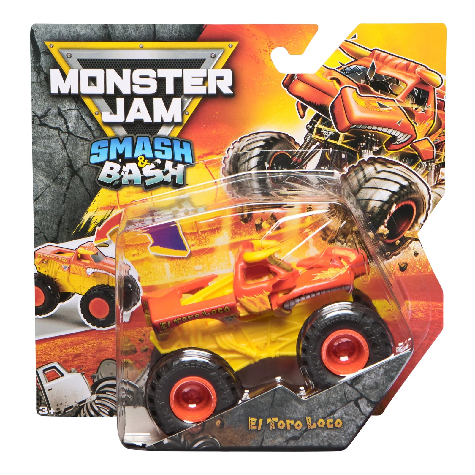 MONSTER JAM 1:64 DIE CAST SMASH AND BASH - EL TORO LOCO - Toyworld Frankston