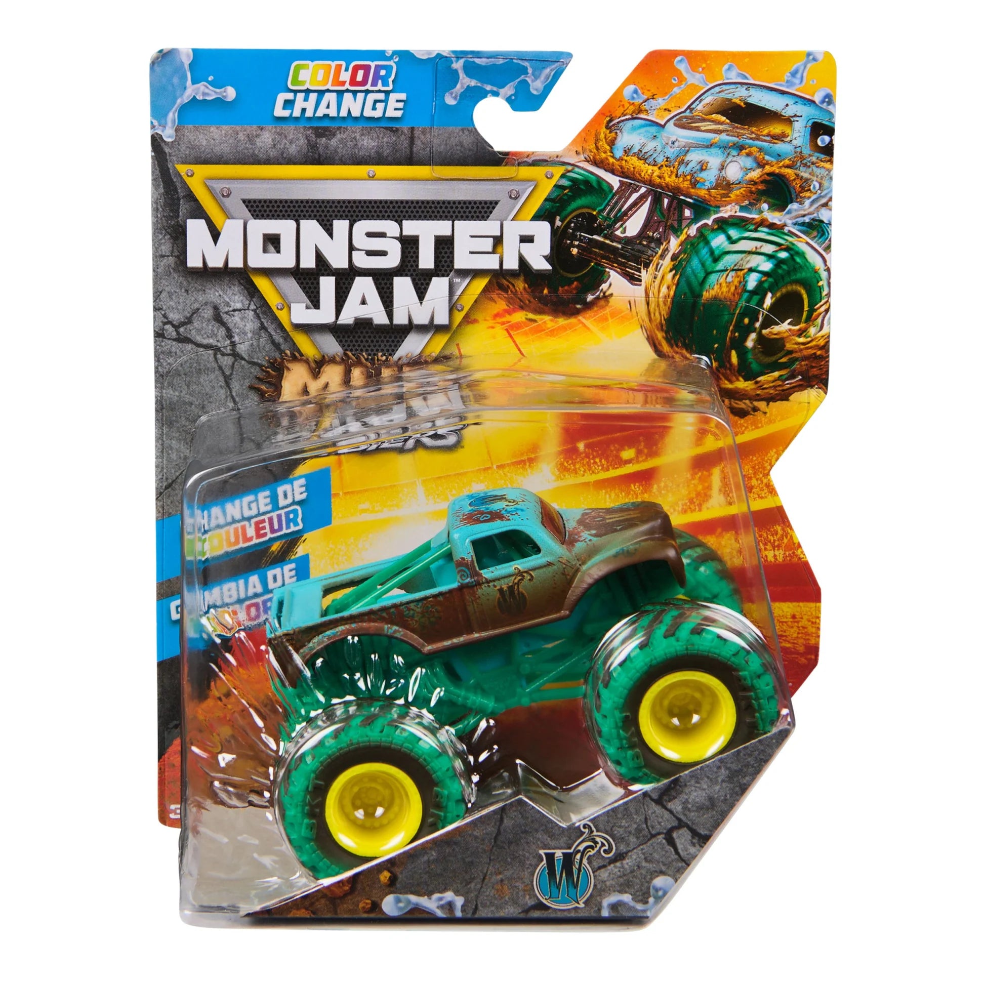 MONSTER JAM - 1:64 DIECAST MUD BLASTERS - WHIPLASH - Toyworld Frankston
