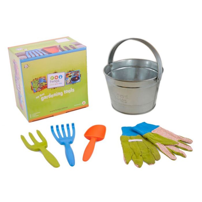 TWIGZ MY FIRST GARDENING TOOLS - SILVER - Toyworld Frankston
