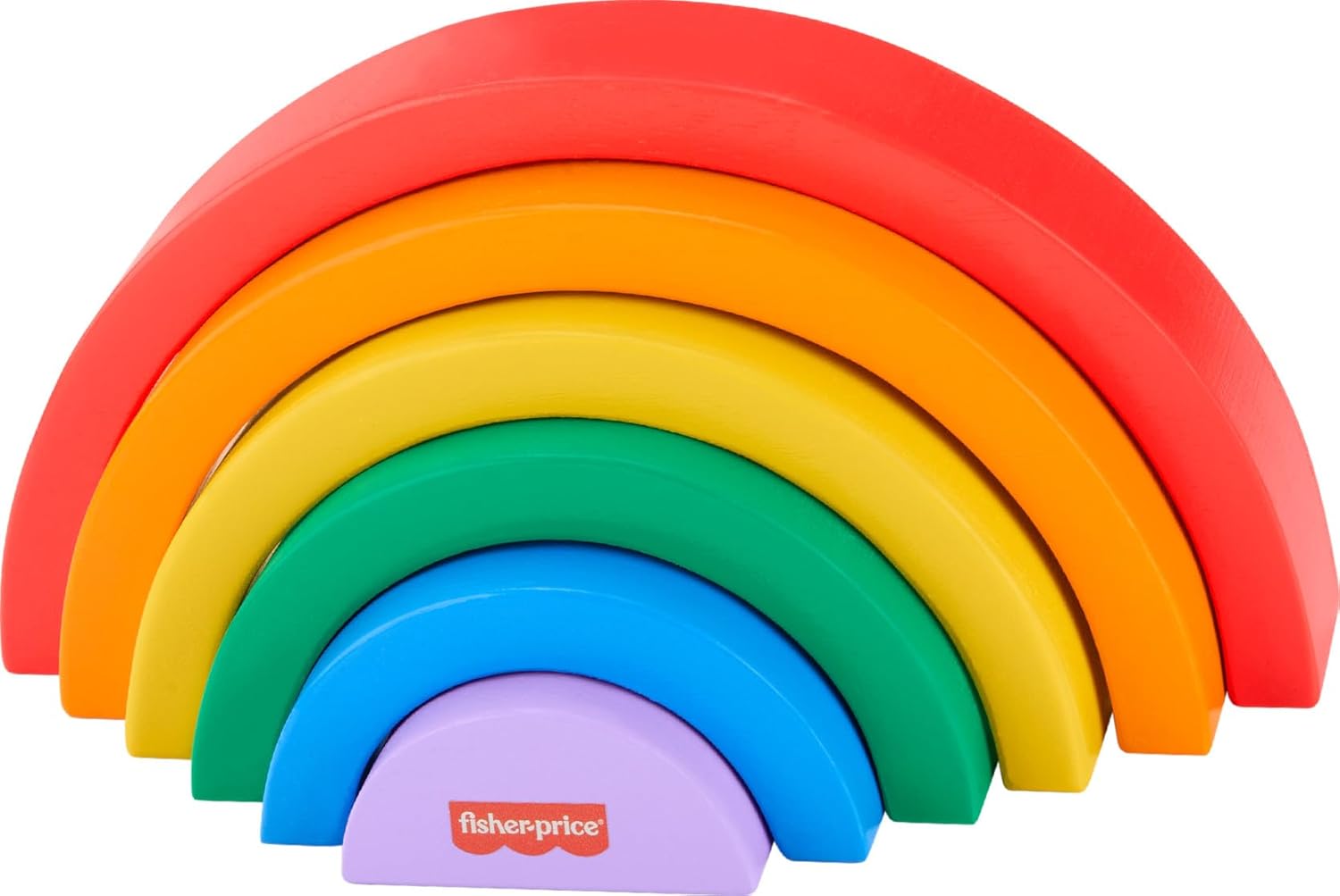 FIHSER-PRICE WOODEN STACKING RAINBOW