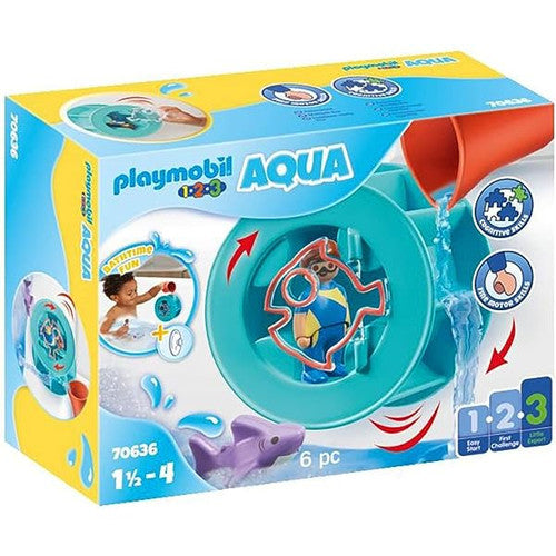 PLAYMOBIL AQUA 70636 WATER WHEEL WITH BABY SHARK