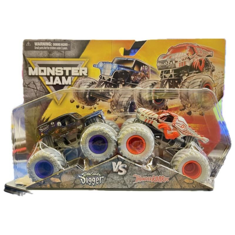 MONSTER JAM 1:64 DIE CAST - SON UVA DIGGER VS THUNDEROARUS - Toyworld Frankston