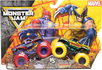 MONSTER JAM 1:64 MARVEL DIECAST 2PK THE SENTINELS VS WOLVERINE - Toyworld Frankston