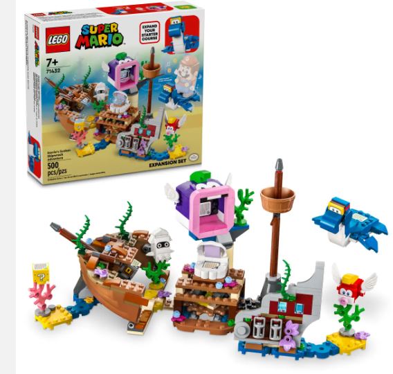 LEGO 71432 SUPER MARIO - DORRIES SUNKEN SHIPWRECK ADVENTURE EXPANSION SET - Toyworld Frankston