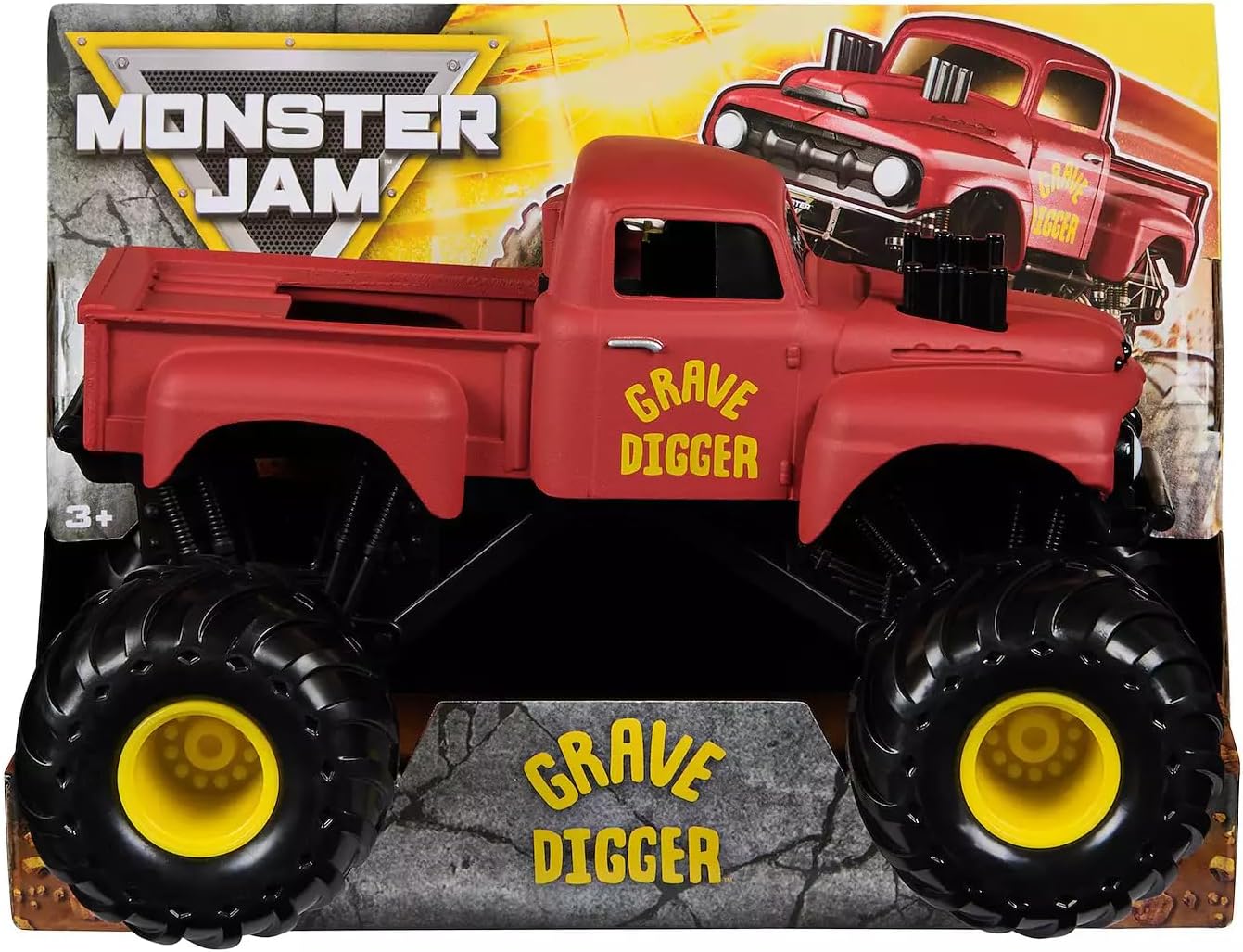 MONSTER JAM 1:24 DIE CAST TRUCK - GRAVE DIGGER RED VINTAGE