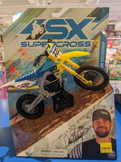 SUPERCROSS 1:10 DIE CAST COLLECTOR MOTORCYCLE - 722 ADAM ENTICKNAP - Toyworld Frankston