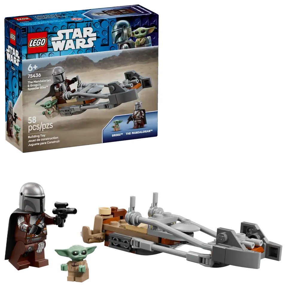LEGO 75436 STAR WARS - THE MANDALORAIN AND GROGU SPEEDER BIKE