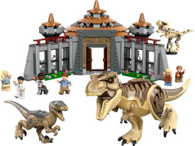 LEGO 76961 JURASSIC WORLD - VISITOR CENTER - T REX AND RAPTOR ATTACK