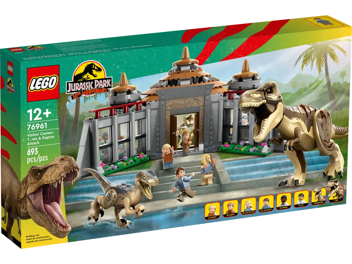 LEGO 76961 JURASSIC WORLD - VISITOR CENTER - T REX AND RAPTOR ATTACK