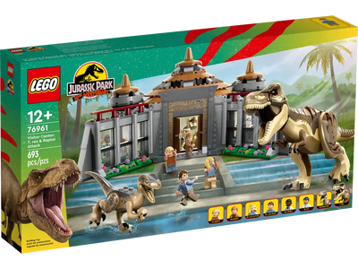 LEGO 76961 JURASSIC WORLD - VISITOR CENTER - T REX AND RAPTOR ATTACK