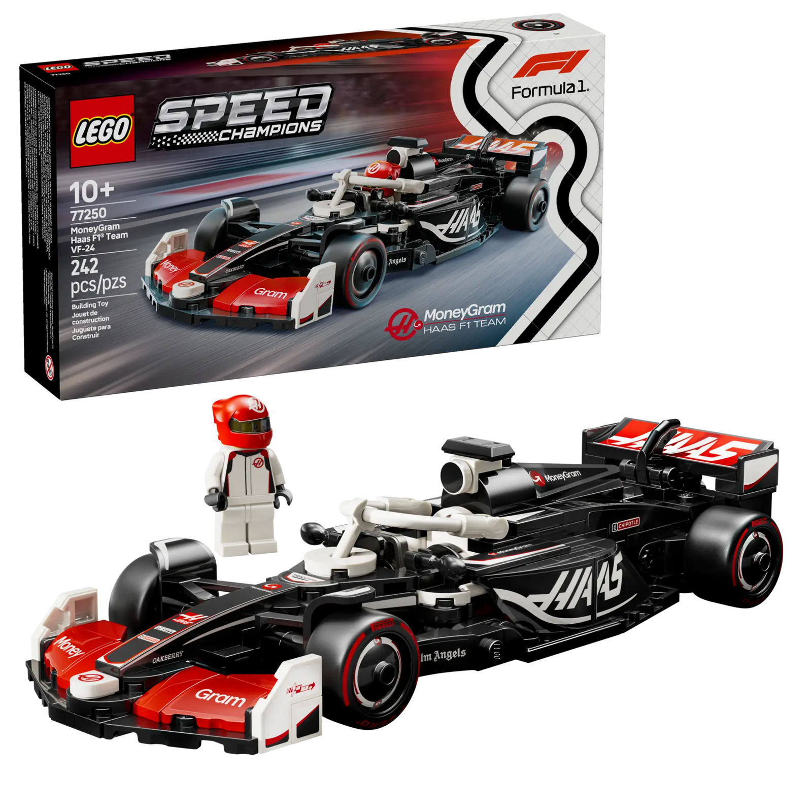 LEGO SPEED CHAMPIONS 77250 MONEYGRAM HAAS F1® TEAM VF-24 RACE CAR