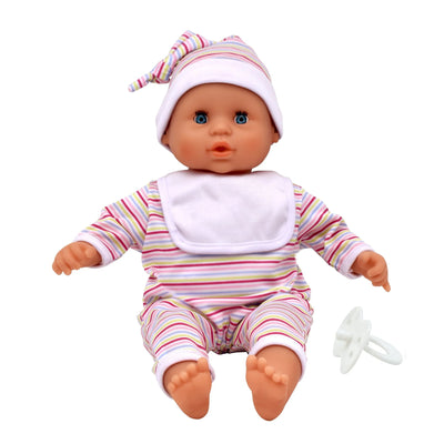 DOLLS WORLD - BABY BABBLE SOFT BODIED DOLL WITH SOUND - Toyworld Frankston