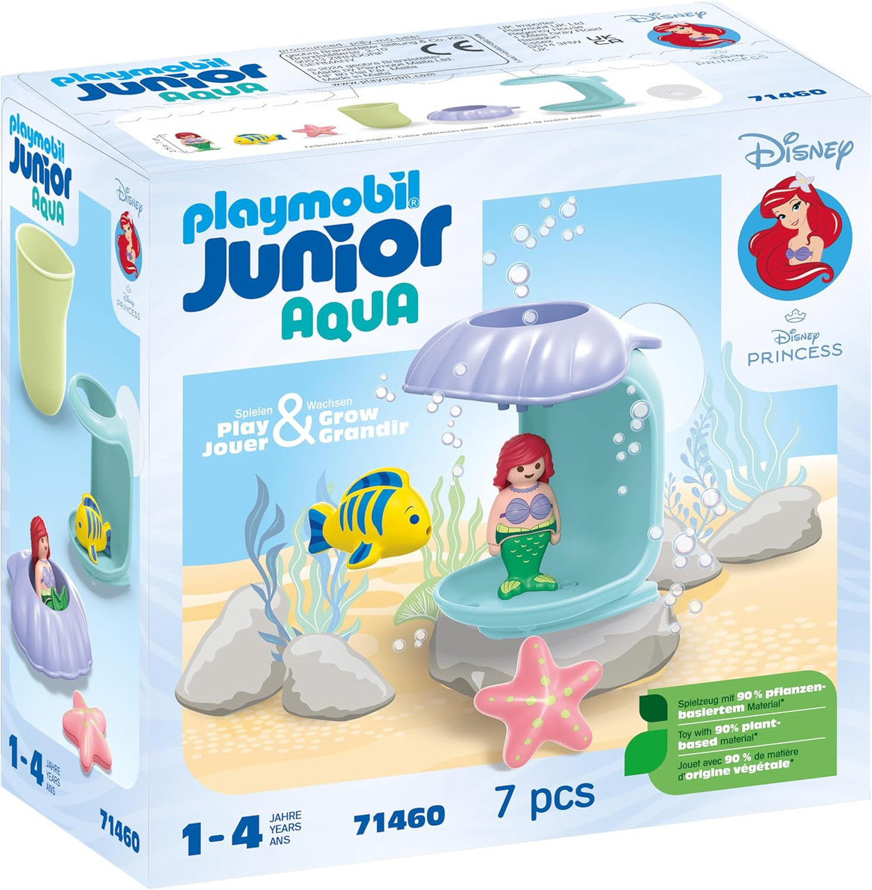 PLAYMOBIL JR. AQUA 71460 DISNEY ARIEL'S SHELL SHOWER - Toyworld Frankston