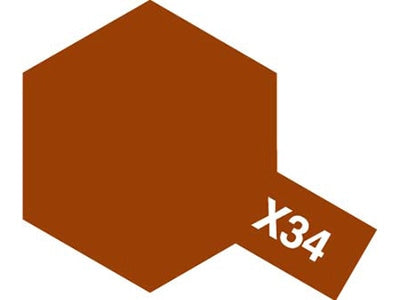 TAMIYA ACRYLIC PAINT MINI X-34 METALLIC BROWN