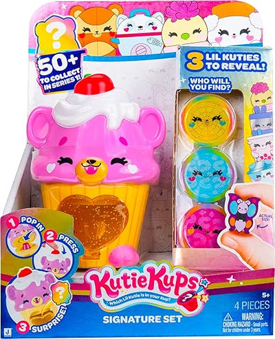 KUTIE KUPS - PINK CUPCAKE TIGER 3 PACK SIGNATURE SET - Toyworld Frankston