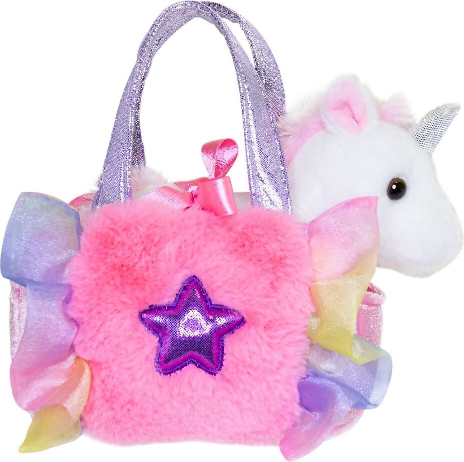 FANCY PALS UNICORN PINK FRILL BAG WITH STAR - Toyworld Frankston