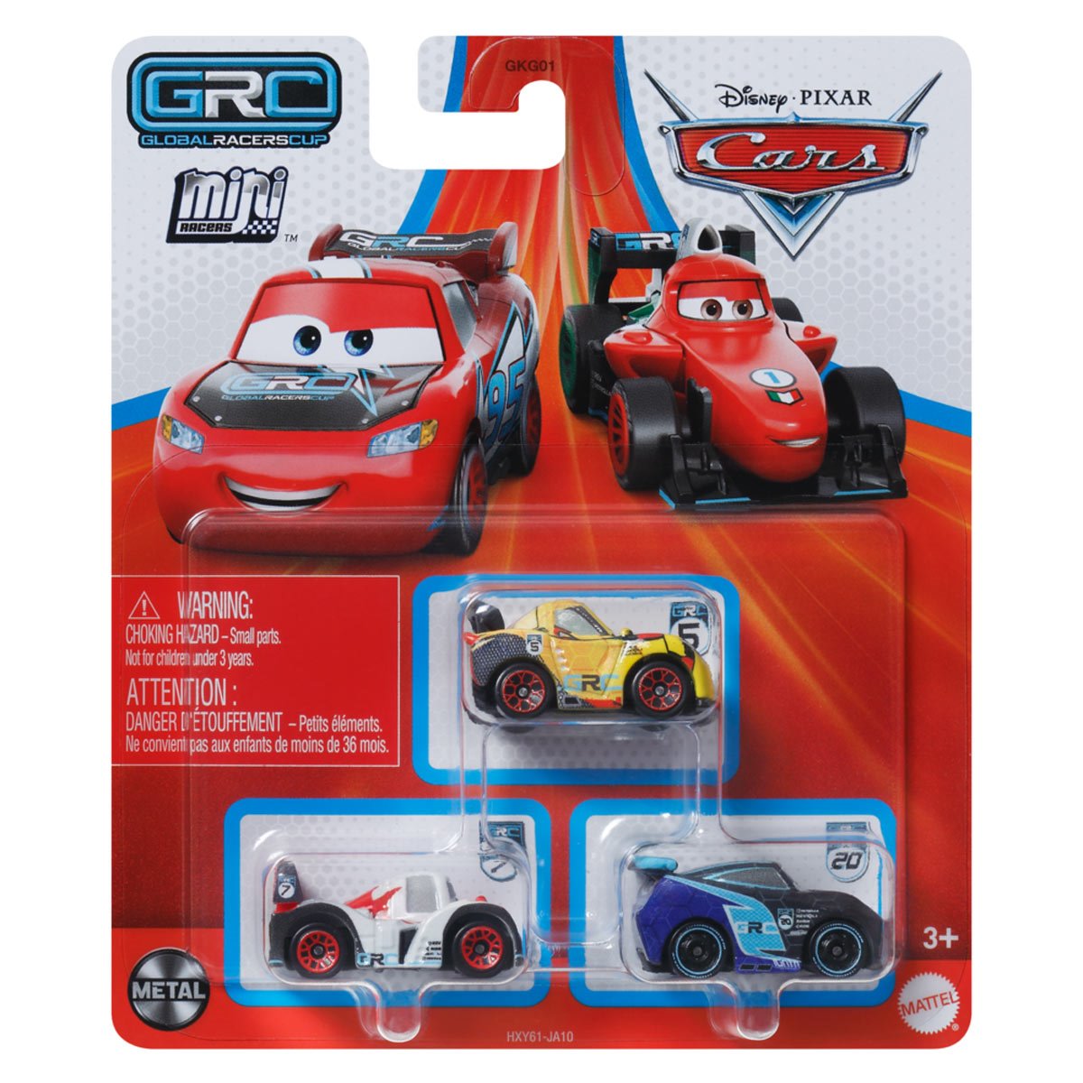 DISNEY / PIXAR CARS DIE CAST METAL MINI RACERS SHU TODOROKI, MIGUEL CAMINO & JACKSON STORM CAR 3-PACK