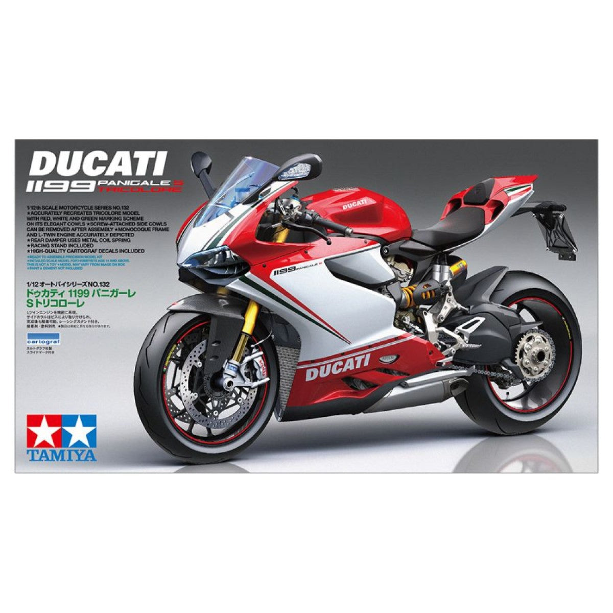 TAMIYA 1/12 DUCATI 1199 PANIGALE S TRICOLORE MODEL KIT - Toyworld Frankston
