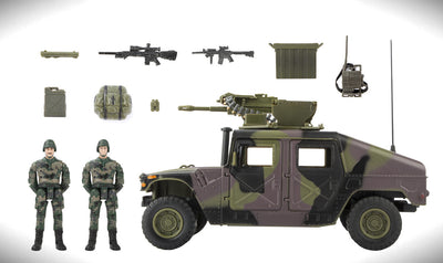 WORLD PEACEKEEPERS 1:18 MILITARY HUMVEE WITH FIGURES
