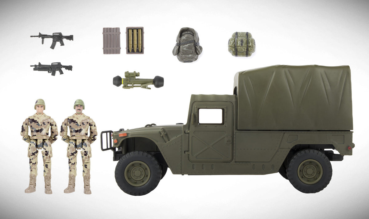 WORLD PEACEKEEPERS 1:18 MILITARY HUMVEE WITH FIGURES