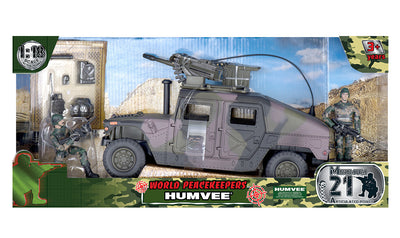 WORLD PEACEKEEPERS 1:18 MILITARY HUMVEE WITH FIGURES