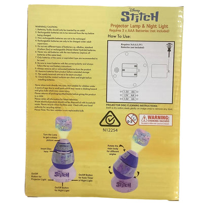 DISNEY STITCH 2 IN 1 PROJECTOR LAMP AND NIGHT LIGHT