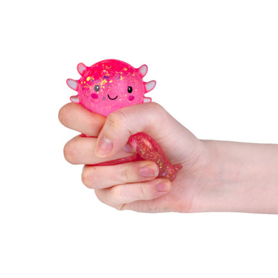 SMOOSHOS - SPARKLING GLITTER SUPER SQUEEZE - AXOLOTL - Toyworld Frankston