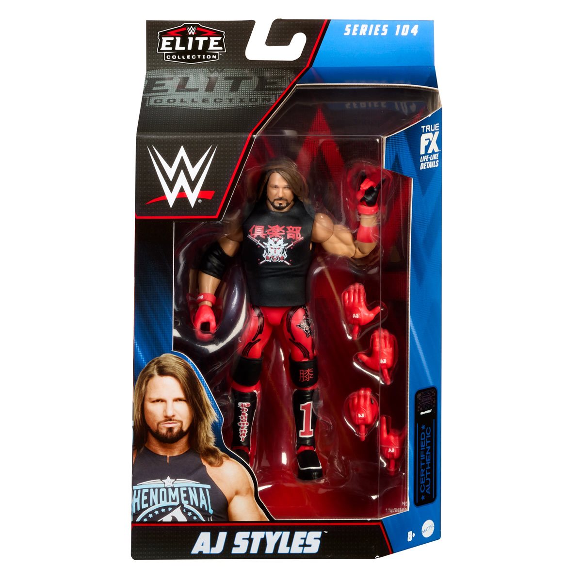 WWE ELITE FIGURE - SERIES 104 - AJ STYLES - Toyworld Frankston