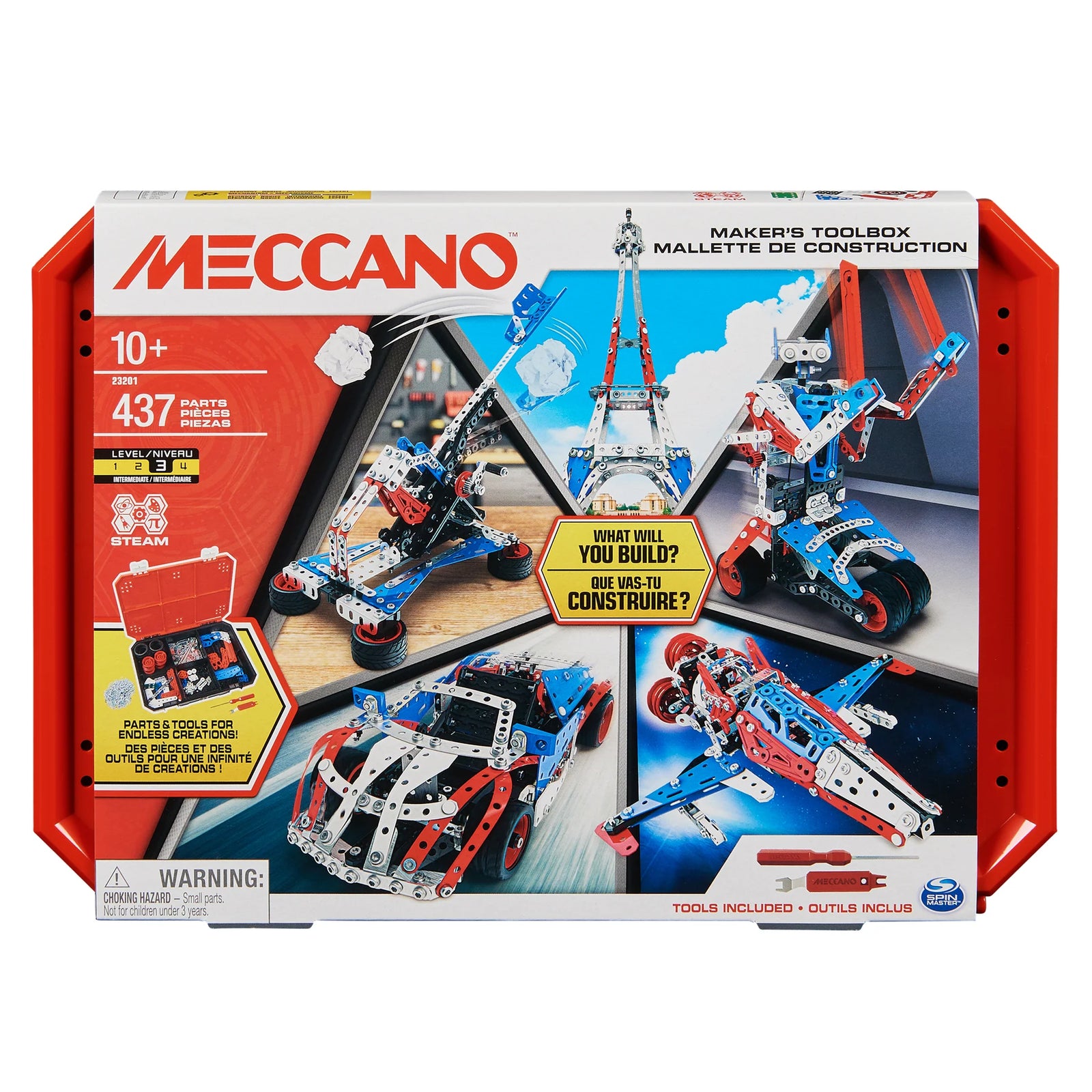 MECCANO MAKER'S TOOLBOX 437 PIECES - Toyworld Frankston